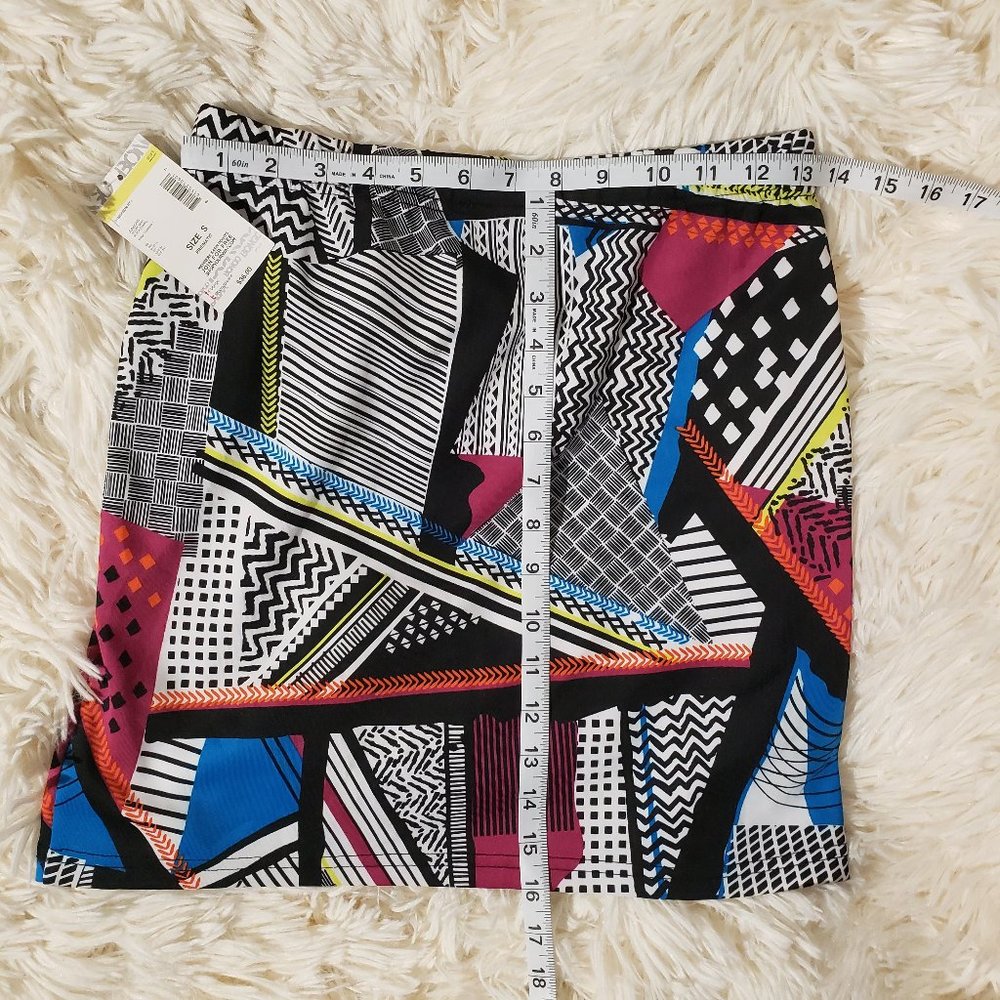 Nwt Bongo 80s 90s Multi Color Retro Mini Skirt - image 5